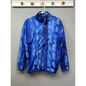 Under Armour Lightweight Tie Dye Full Zip Jacket Womens Small Blue Running